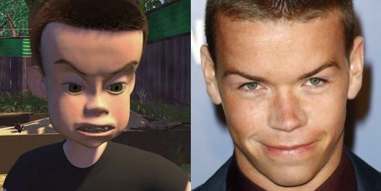 Will Poulter and Sid from Toy Story